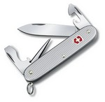 Victorinox Soldatenmesser (Offiziersmesser) Pioneer Alox silber gerippt Victorinox Soldatenmesser (Offiziersmesser) Pioneer Alox silber gerippt