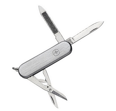 Wenger Schweizer Messer Die Minis mit verchromten, matt stainierten Messing-Schalen Wenger Schweizer Messer Die Minis mit verchromten, matt stainierten Messing-Schalen