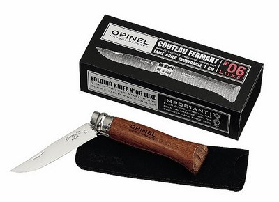 Opinel Messer rostfrei mit Virobloc Bubinga-Holz in der Gr��e No. 6