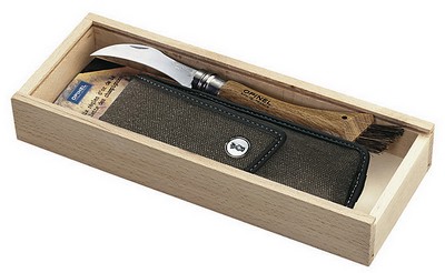 Opinel Pilzmesser Nr. 8 aus Eichenholz + Etui in Geschenkbox