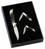 Puma-Messer-Set mit 3 Messern mit Hirschhorn Puma-Messer-Set mit 3 Messern mit Hirschhorn