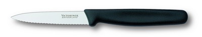 Victorinox Gemüsemesser mit Wellenschloff, Nylon schwarz Victorinox Gemüsemesser mit Wellenschloff, Nylon schwarz