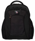 Wenger Laptop-Rucksack, Modell Star, f�r 38 cm Laptop, schwarzes Nylon, gepolsterte Trageriemen