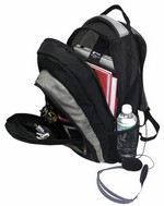 Wenger Laptop-Rucksack, Modell Teton, f�r 39 cm Laptop schwarz/graues Nylon, gepolsterte Trageriemen