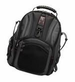 Wenger Laptop-Rucksack, Modell Hudson f�r 39 cm Laptop Nylonmaterial schwarz-grau, gepolsterte Tragegurte