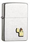 Zippo-Feuerzeug in Chrome geb�rstet mit Zippo-Emblem