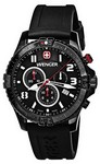 Wenger Uhr Squadron, Chronoghraph, schwarzes Silikonarmband WEEE-Reg.-Nr. DE67518601