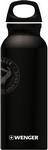 Wenger-Trinkflasche, 0.65 Liter, Aluminium, schwarze Gummierung, Innenbeschichtung, Triple-Lock