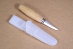 Mora Messer (Mora of Sweden) Schnitzmesser 120 mit Birkengriff und Klipp-Etui