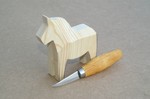 Dalah�st 13 cm und Mora of Sweden Schnitzmesser 120 mit Birkengriff