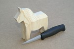 Dalahäst 13 cm + 906P Mora Messer Schnitzmesser Dalahäst 13 cm + 906P Mora Messer Schnitzmesser