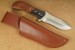 Herbertz G�rtelmesser AISI-420 Stahl Micarta Wurzelholz Lederscheide mit G�rtelschlaufe