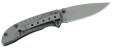 Herbertz Einhandmesser Stahl AISI 420 grau beschichtet Daumenpins Frame Lock graue Edelstahlschalen G�rtelclip