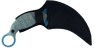 Herbertz Karambit G�rtelmesser Stahl AISI 420 titanbeschichtet blau-beige G10 Schalen Nylonscheide