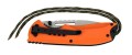 Herbertz Einhandmesser Stahl AISI 420 beschichtet Liner Lock orangefarbene Kunststoffschalen Parachutecord Clip