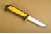 MORAKNIV Basic 546 black and yellow Mora Arbeitsmesser in brauner Lederscheide