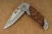 Herbertz Einhandmesser AISI 420 Wurzelholz-Schalen