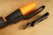 Morakniv BushCraft Survival neon orange mit Feuerstarter und Diamantschrfer Mora Messer