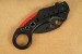 Herbertz Karambit Einhandmesser Stahl AISI 420 beschichtet Flipper Liner Lock 3-farbiger Griff Fingerloch