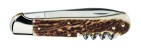 Herbertz Jagd-Taschenmesser AISI 440 A mit S�ge und Korkenzieher Hirschhorn-Schalen