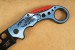 Herbertz Karambit Einhandmesser Stahl AISI 420 beschichtet Flipper Liner Lock 3-farbiger Griff Fingerloch