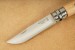 Opinel Taschenmesser Classic No. 8 in rostfrei mit Virobloc und Lederschnur