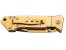 Herbertz Einhandmesser Stahl 3Cr13Mov Liner Lock goldfarbene Beschichtung Fangriemen�se
