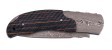 HERBERTZ Taschenmesser Kernstahl 8Cr13MoV 71 Lagen Damast Back Lock Griffschalen aus schwarz gelben Pakkaholz