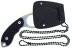 Herbertz Karambit Neck Knife Stahl AISI 420 Rainbowoptik schwarze G10-Griffschalen Kunststoffscheide Kugelkette