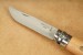 Opinel Taschenmesser Classic No. 8 in rostfrei mit Virobloc und Lederschnur