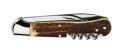 Herbertz Jagd-Taschenmesser AISI 440 A mit Aufbrechklinge und Korkenzieher Hirschhorn-Schalen