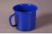 emalierter Western Trinbecher 350 ml in blau