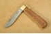 Otter Taschenmesser 05 Sapeli Klappbgel-Messer mit rostfreier Klinge und Messing Platinen