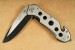Herbertz-Rettungsmesser Stahl AISI 420 Liner Lock Clip Edelstahl-Heft Gurtschneider Schlagdorn