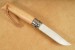 Opinel Taschenmesser Classic No. 8 in rostfrei mit Virobloc und Lederschnur
