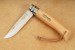 Opinel Taschenmesser Classic No. 8 in rostfrei mit Virobloc und Lederschnur