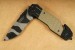 Herbertz Top-Collection Rettungsmesser Stahl 440 Camo Schlagdorn Gurtschneider G-10 Griffschale