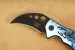 Herbertz Karambit Einhandmesser Stahl AISI 420 beschichtet Flipper Liner Lock 3-farbiger Griff Fingerloch