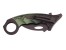 HERBERTZ Karambit Einhandmesser Stahl AISI 420 Flipper beschichtet Liner Lock schwarz gr�ne Aluschalen