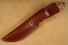 Herbertz G�rtelmesser Stahl AISI 420 Full Tang Klinge Zierschliff Edelstahlbacken Zebraholz braune Lederscheide