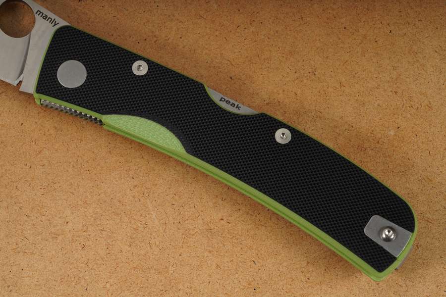 Manly Peak Taschenmesser – CPM-S-90V Klinge, G10 Griff, Backlock, 22 Cm Schwarz/rot