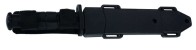 HERBERTZ G�rtelmesser Stahl AISI 420 schwarz Drop Point S�gezahnung mit Parierelemet Kunststoff Kunststoffscheide