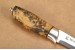 Brusletto Messer Slvgutten mit Griff aus Maserbirke, 925er Silberbeschlag und Holzschatulle