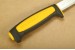 MORAKNIV Basic 546 black and yellow Mora Arbeitsmesser in brauner Lederscheide