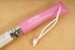Opinel Taschenmesser Classic No. 7 pink in rostfrei mit &quot;Virobloc&quot; und Lederschnur
