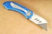 Herbertz Cuttermesser mit handels�bliche Cutterklinge und blauen Aluminiumgriffschalen