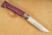 Opinel Taschenmesser Classic No. 7 violett in rostfrei mit &quot;Virobloc&quot; und Lederschnur