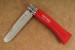 Opinel Taschenmesser Kindermesser mit abgerundeter Klingenspitze in rot