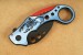 Herbertz Karambit Einhandmesser Stahl AISI 420 beschichtet Flipper Liner Lock 3-farbiger Griff Fingerloch