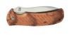 Herbertz Einhandmesser Stahl AISI 420 Spear Point Klinge Daumenpins Liner Lock Zebraholz-Griffschalen �se
